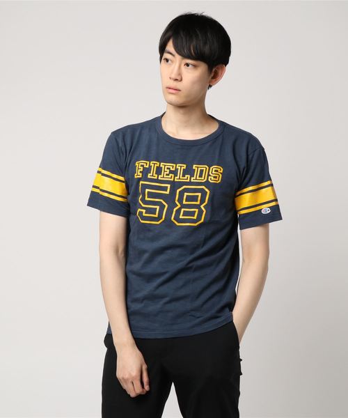 Champion(チャンピオン)の「【Champion/チャンピオン】メンズ ロチェスター フットボールTシャツ(Tシャツ/カットソー・メンズ・ブラック/オフホワイト/レッド/ネイビー/グレー・LARGE/MEDIUM)」の5枚目の写真