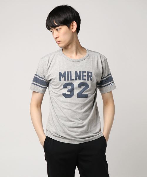 Champion(チャンピオン)の「【Champion/チャンピオン】メンズ ロチェスター フットボールTシャツ(Tシャツ/カットソー・メンズ・ブラック/オフホワイト/レッド/ネイビー/グレー・LARGE/MEDIUM)」の4枚目の写真