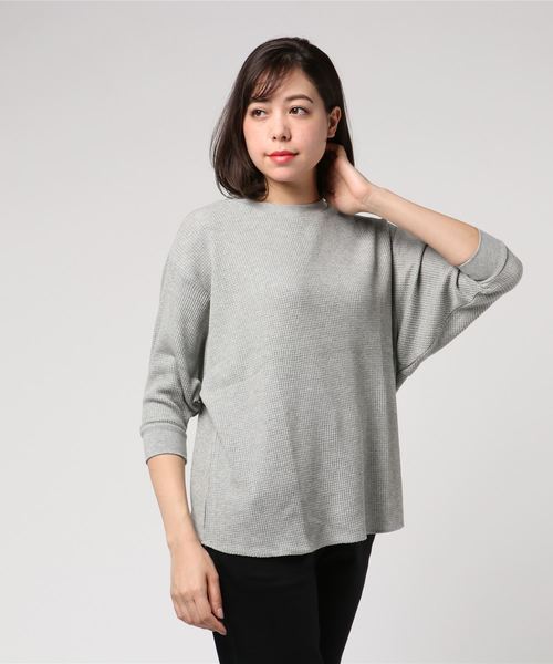 LOWRYS FARM(ローリーズファーム)の「ワッフルPO/5S 796185(Tシャツ/カットソー・レディース・ホワイト/ブラック/グレー/ブラウン・LARGE/MEDIUM)」の9枚目の写真