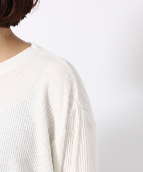 LOWRYS FARM(ローリーズファーム)の「ワッフルPO/5S 796185(Tシャツ/カットソー・レディース・ホワイト/ブラック/グレー/ブラウン・LARGE/MEDIUM)」の12枚目の写真