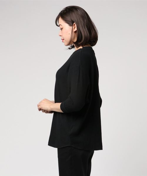 LOWRYS FARM(ローリーズファーム)の「ワッフルPO/5S 796185(Tシャツ/カットソー・レディース・ホワイト/ブラック/グレー/ブラウン・LARGE/MEDIUM)」の5枚目の写真