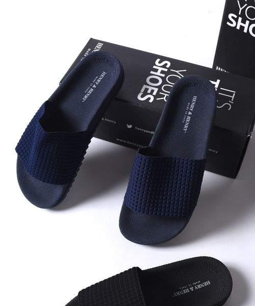 HENRY&HENRY(ヘンリーアンドヘンリー)の「HENRY&HENRY: RIPPLE SOLE サンダル■(サンダル・メンズ・ホワイト/ブラック/ネイビー・40/42)」の3枚目の写真