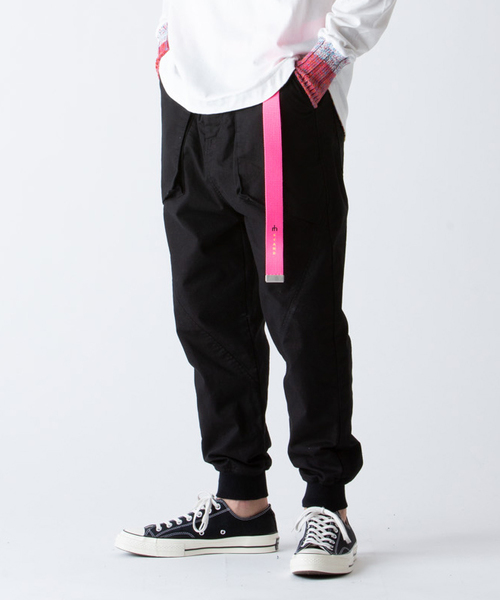 rehacer(レアセル)の「rehacer : Joint Rib Soft Sarouel Pants Made in Japan / ジョイント リブ ソフト サルエル パンツ メイドインジャパン(チノパンツ・メンズ・ブラック/カーキ・SMALL/MEDIUM/LARGE)」の2枚目の写真