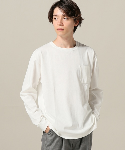 JOINT WORKS(ジョイントワークス)の「B-ドツメテンジクロングTシャツ(Tシャツ/カットソー・メンズ・ホワイト/ブラック/ネイビー/ボルドー/グリーン系その他/イエロー・LARGE/MEDIUM)」の2枚目の写真