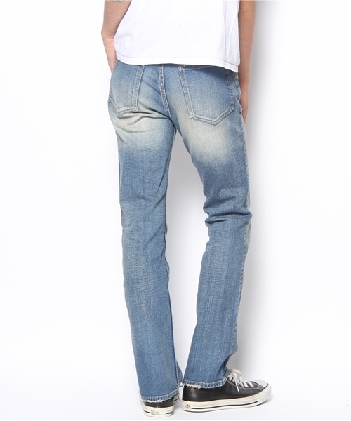 WEGO(ウィゴー)の「WEGO/加工ブーツカットデニム(デニムパンツ・メンズ・インディゴブルー・SMALL)」の3枚目の写真