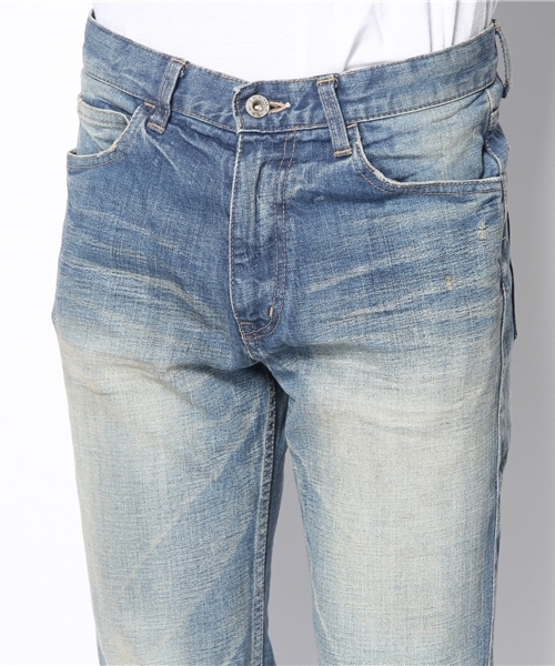 WEGO(ウィゴー)の「WEGO/加工ブーツカットデニム(デニムパンツ・メンズ・インディゴブルー・SMALL)」の4枚目の写真