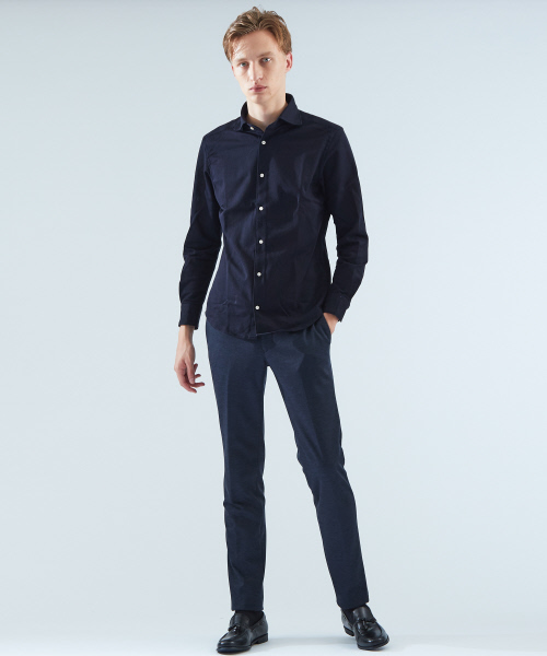 ABAHOUSE（アバハウス）の「【Recency of Mine】ラッセルストライプシャツ（ビジネスシャツ・メンズ・ネイビー/カーキ/ダークネイビー・48/44/46/50）」の21枚目の写真