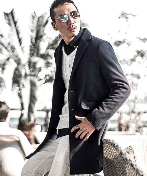 JOKER（ジョーカー）の「メルトンチェスターコート（ダウンジャケット/コート・メンズ・キャメル/ネイビー/チャコール/その他/ワイン/その他1/グレー/ブラック・M/S/L/LL）」の5枚目の写真