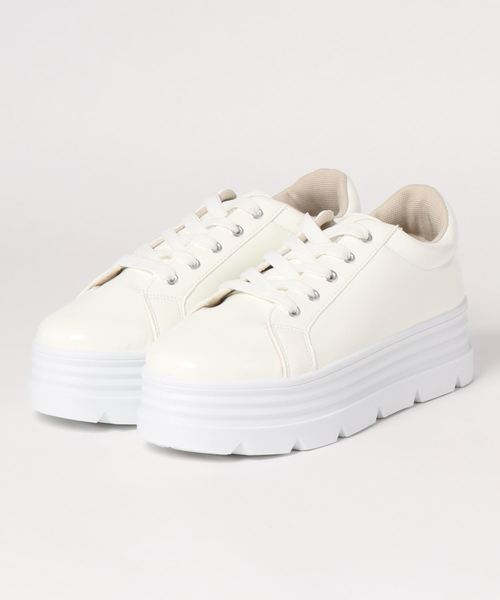KOBE LETTUCE（コウベレタス）の「プラットフォーム厚底スニーカー（スニーカー・レディース・ブラック/カーキ/アイボリー/ホワイト系その他/ブラック系その他/キャメル・S/M/L）」の3枚目の写真