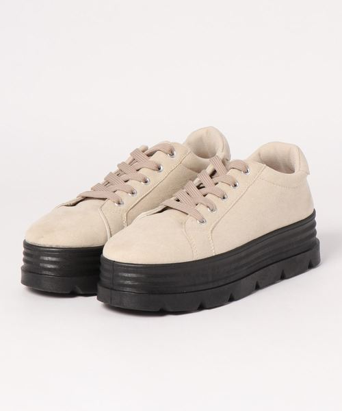 KOBE LETTUCE（コウベレタス）の「プラットフォーム厚底スニーカー（スニーカー・レディース・ブラック/カーキ/アイボリー/ホワイト系その他/ブラック系その他/キャメル・S/M/L）」の15枚目の写真