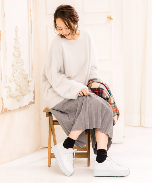 KOBE LETTUCE（コウベレタス）の「プラットフォーム厚底スニーカー（スニーカー・レディース・ブラック/カーキ/アイボリー/ホワイト系その他/ブラック系その他/キャメル・S/M/L）」の9枚目の写真