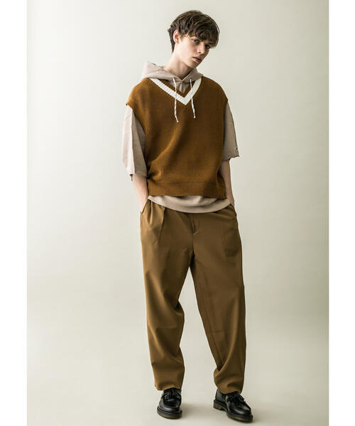 MONKEY TIME（モンキータイム）の「＜monkey time＞ TC AZE TILDEN VEST/チルデンベスト（ベスト・メンズ・ブラック/ブラウン・MEDIUM/LARGE）」の9枚目の写真