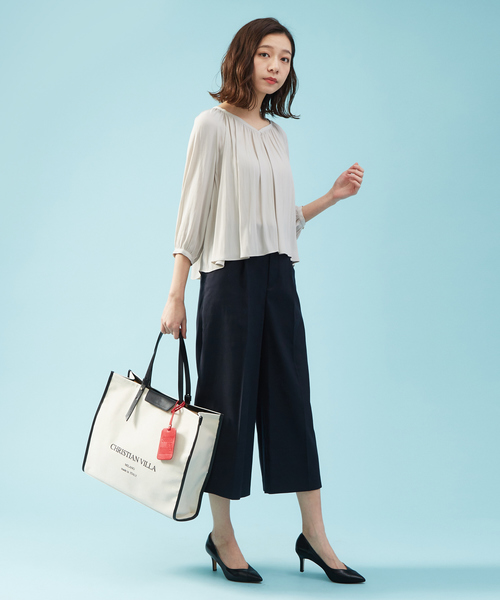 PICHE ABAHOUSE(ピシェ アバハウス)の「【最高パンプス】美脚×快適fluffy fitコンビパンプス(パンプス・レディース・ホワイト/ブラック/ピンクベージュ・34/35/36/37/38/39/40)」の6枚目の写真