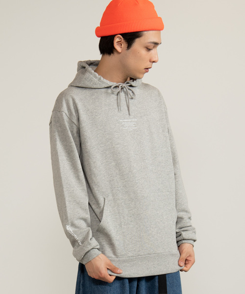 WEGO（ウィゴー）の「WEGO/ミニマムシンプルロゴプリントプルパーカー（パーカー・メンズ・ホワイト/杢グレー/ライトピンク・SMALL/MEDIUM/LARGE）」の3枚目の写真