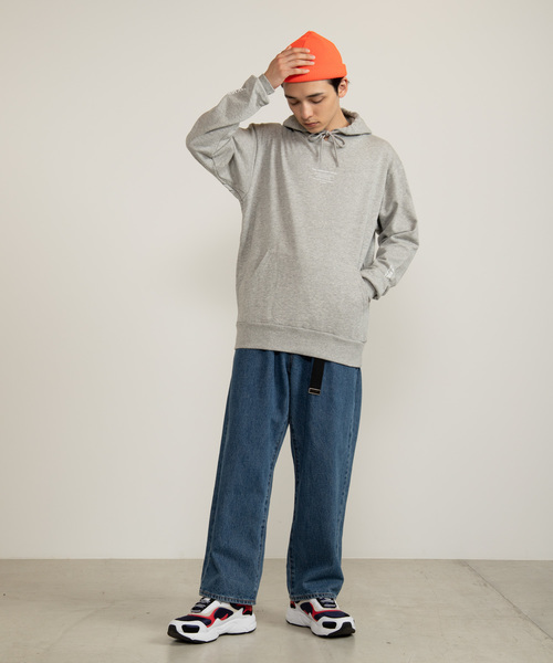 WEGO（ウィゴー）の「WEGO/ミニマムシンプルロゴプリントプルパーカー（パーカー・メンズ・ホワイト/杢グレー/ライトピンク・SMALL/MEDIUM/LARGE）」の10枚目の写真