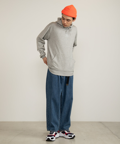 WEGO（ウィゴー）の「WEGO/ミニマムシンプルロゴプリントプルパーカー（パーカー・メンズ・ホワイト/杢グレー/ライトピンク・SMALL/MEDIUM/LARGE）」の12枚目の写真