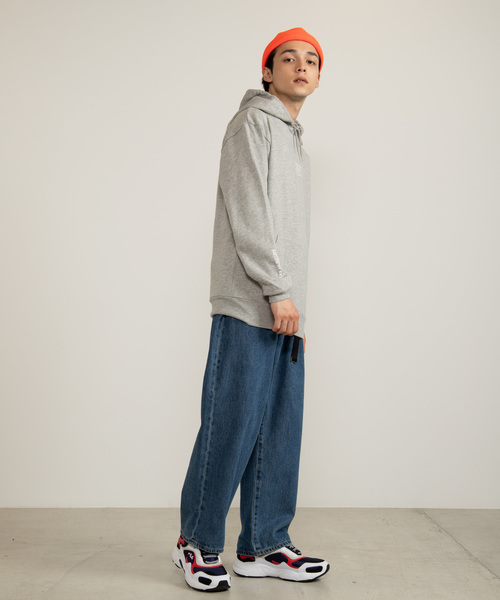 WEGO（ウィゴー）の「WEGO/ミニマムシンプルロゴプリントプルパーカー（パーカー・メンズ・ホワイト/杢グレー/ライトピンク・SMALL/MEDIUM/LARGE）」の13枚目の写真