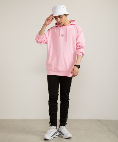 WEGO（ウィゴー）の「WEGO/ミニマムシンプルロゴプリントプルパーカー（パーカー・メンズ・ホワイト/杢グレー/ライトピンク・SMALL/MEDIUM/LARGE）」の14枚目の写真