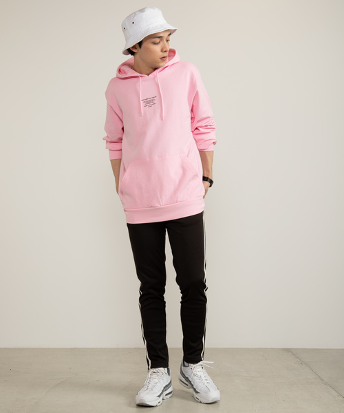 WEGO（ウィゴー）の「WEGO/ミニマムシンプルロゴプリントプルパーカー（パーカー・メンズ・ホワイト/杢グレー/ライトピンク・SMALL/MEDIUM/LARGE）」の15枚目の写真