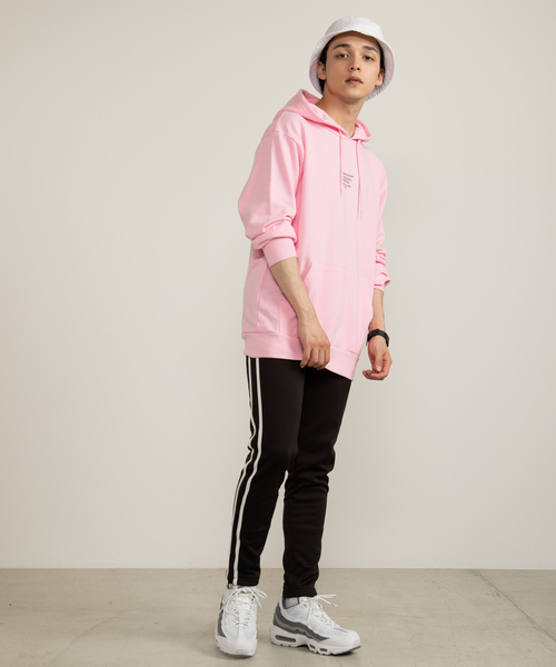 WEGO（ウィゴー）の「WEGO/ミニマムシンプルロゴプリントプルパーカー（パーカー・メンズ・ホワイト/杢グレー/ライトピンク・SMALL/MEDIUM/LARGE）」の16枚目の写真