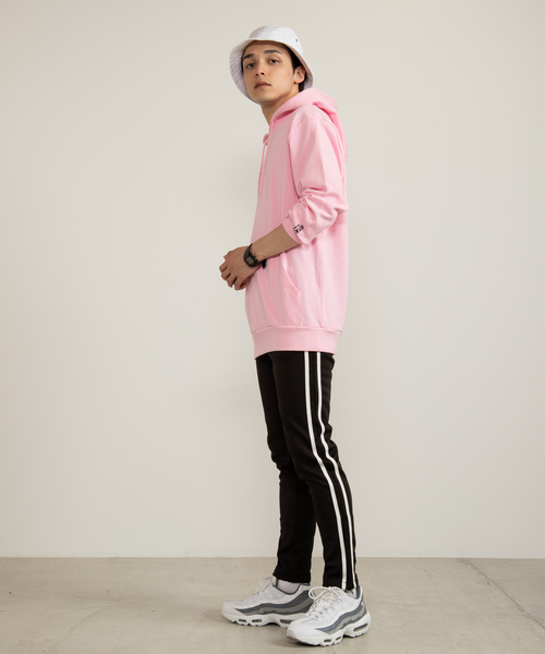 WEGO（ウィゴー）の「WEGO/ミニマムシンプルロゴプリントプルパーカー（パーカー・メンズ・ホワイト/杢グレー/ライトピンク・SMALL/MEDIUM/LARGE）」の17枚目の写真