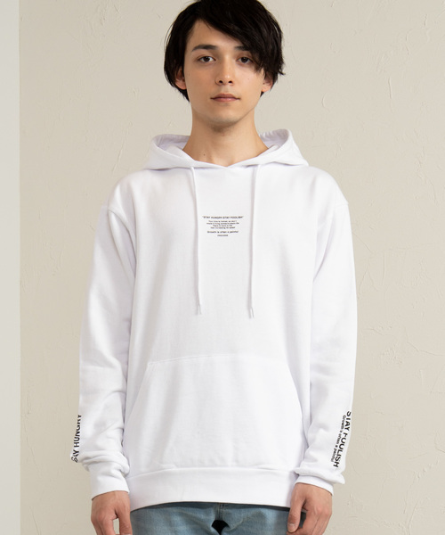 WEGO（ウィゴー）の「WEGO/ミニマムシンプルロゴプリントプルパーカー（パーカー・メンズ・ホワイト/杢グレー/ライトピンク・SMALL/MEDIUM/LARGE）」の18枚目の写真