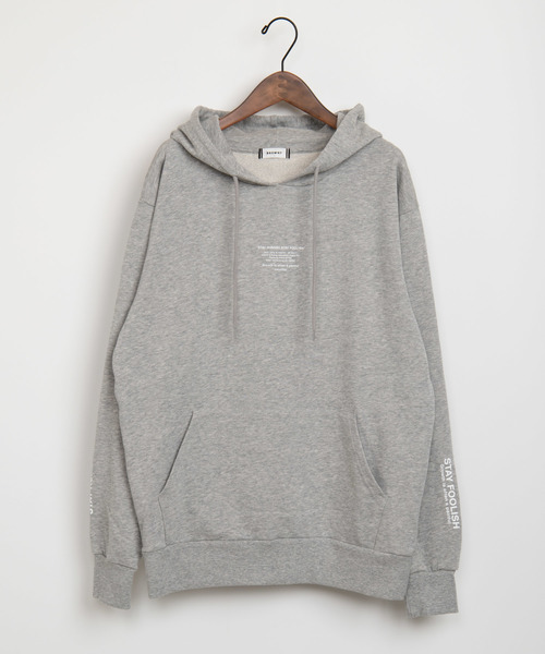 WEGO（ウィゴー）の「WEGO/ミニマムシンプルロゴプリントプルパーカー（パーカー・メンズ・ホワイト/杢グレー/ライトピンク・SMALL/MEDIUM/LARGE）」の22枚目の写真