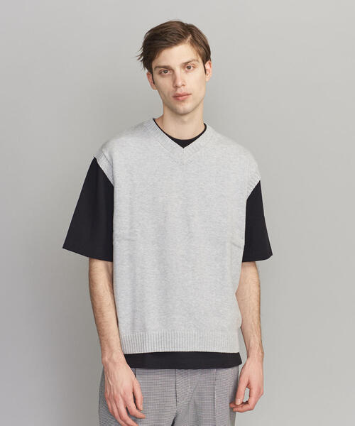 BEAUTY&YOUTH UNITED ARROWS（ビューティーアンドユースユナイテッドアローズ）の「【WEB限定】 by コットン ワイド ベスト（ベスト・メンズ・ネイビー/グレー・S/M/L）」の2枚目の写真
