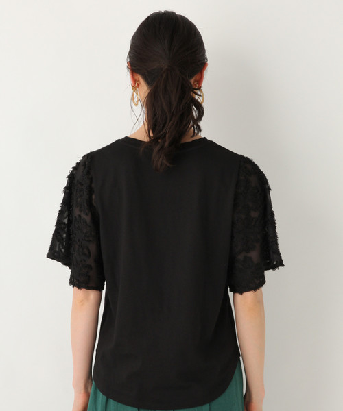 GLOBAL WORK（グローバルワーク）の「ソデジャガード半袖/832729（Tシャツ/カットソー・レディース・ホワイト/ライトブルー/ブラック/ブラウン・MEDIUM/LARGE）」の14枚目の写真