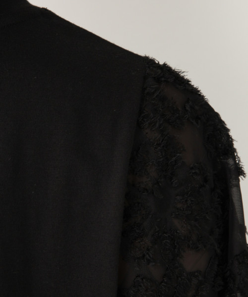 GLOBAL WORK（グローバルワーク）の「ソデジャガード半袖/832729（Tシャツ/カットソー・レディース・ホワイト/ライトブルー/ブラック/ブラウン・MEDIUM/LARGE）」の8枚目の写真