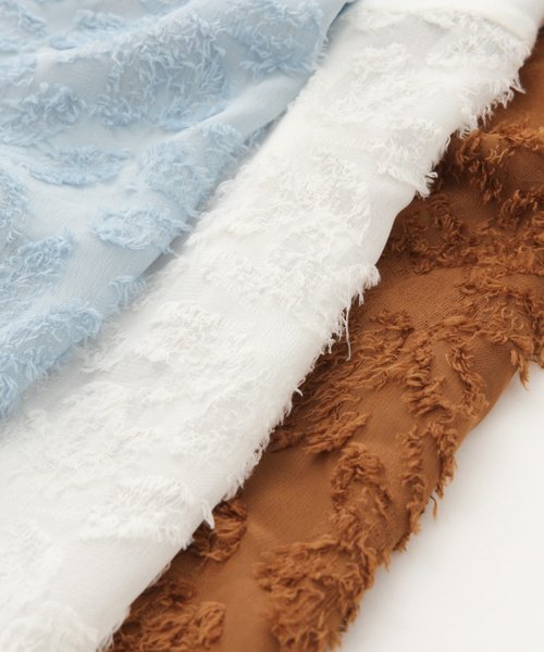 GLOBAL WORK（グローバルワーク）の「ソデジャガード半袖/832729（Tシャツ/カットソー・レディース・ホワイト/ライトブルー/ブラック/ブラウン・MEDIUM/LARGE）」の9枚目の写真