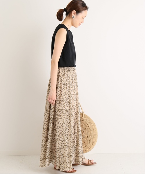 SLOBE IENA（スローブイエナ）の「ペルビアンコットンノースリーブTシャツ◆（Tシャツ/カットソー・レディース・ホワイト/ブラック/レッド/ブラック系その他・FREE）」の16枚目の写真