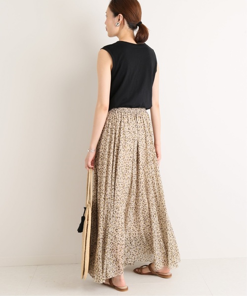 SLOBE IENA（スローブイエナ）の「ペルビアンコットンノースリーブTシャツ◆（Tシャツ/カットソー・レディース・ホワイト/ブラック/レッド/ブラック系その他・FREE）」の17枚目の写真