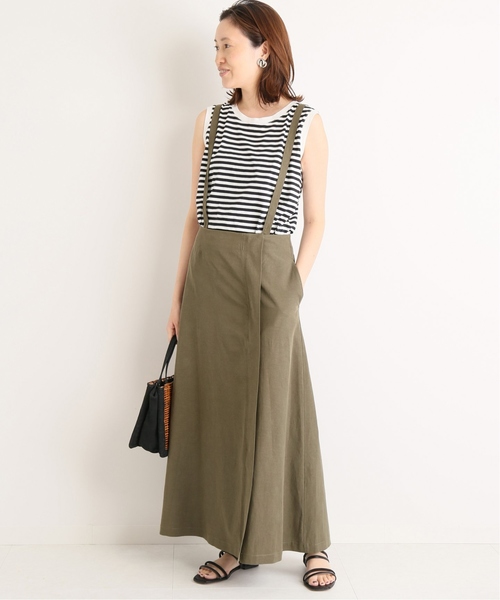 SLOBE IENA（スローブイエナ）の「ペルビアンコットンノースリーブTシャツ◆（Tシャツ/カットソー・レディース・ホワイト/ブラック/レッド/ブラック系その他・FREE）」の21枚目の写真