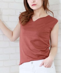 【HER CLOSET】ハートネックノースリニット