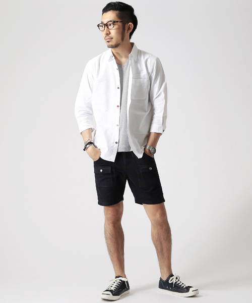 BEAMS（ビームス）の「○BEAMS / トリコロールパイピング 7分袖シャツ（シャツ/ブラウス・メンズ・ホワイト/ブルー・SMALL/LARGE/MEDIUM/X-LARGE）」の17枚目の写真