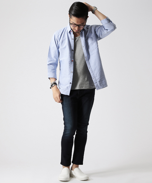 BEAMS（ビームス）の「○BEAMS / トリコロールパイピング 7分袖シャツ（シャツ/ブラウス・メンズ・ホワイト/ブルー・SMALL/LARGE/MEDIUM/X-LARGE）」の16枚目の写真