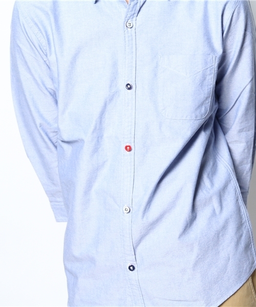 BEAMS（ビームス）の「○BEAMS / トリコロールパイピング 7分袖シャツ（シャツ/ブラウス・メンズ・ホワイト/ブルー・SMALL/LARGE/MEDIUM/X-LARGE）」の14枚目の写真