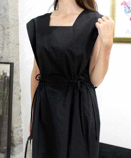 MODE ROBE（モードローブ）の「サイドリボンワンピース（ワンピース・レディース・ブラック/ベージュ・FREE）」の8枚目の写真