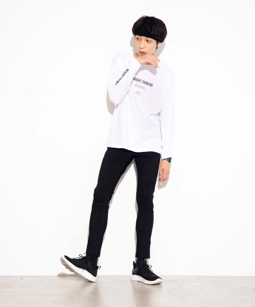 WEGO（ウィゴー）の「WEGO/シンプルロゴプリントロンT（Tシャツ/カットソー・メンズ・ホワイト/ブルー系その他/ベージュ/ホワイト系その他・SMALL/MEDIUM/LARGE）」の16枚目の写真