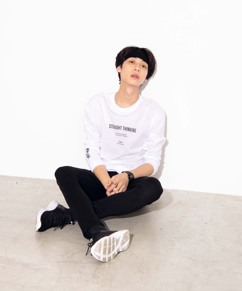 WEGO（ウィゴー）の「WEGO/シンプルロゴプリントロンT（Tシャツ/カットソー・メンズ・ホワイト/ブルー系その他/ベージュ/ホワイト系その他・SMALL/MEDIUM/LARGE）」の15枚目の写真