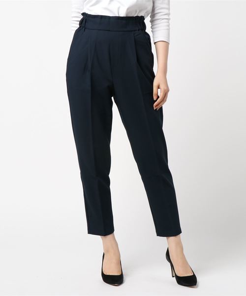 STYLEBLOCK（スタイルブロック）の「ツイルハイウエストテーパードパンツ（その他パンツ・レディース・ブラック/ネイビー/ブラウン/オフホワイト/カーキ/チャコール/ベージュ/マスタード・M/L/LL/3L）」の7枚目の写真