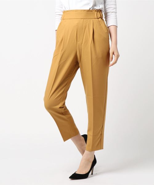 STYLEBLOCK（スタイルブロック）の「ツイルハイウエストテーパードパンツ（その他パンツ・レディース・ブラック/ネイビー/ブラウン/オフホワイト/カーキ/チャコール/ベージュ/マスタード・M/L/LL/3L）」の8枚目の写真