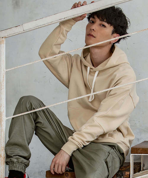 NUMBER (N)INE DENIM(ナンバーナインデニム)の「NUMBER (N)INE DENIM(ナンバーナインデニム)ドロップショルダーパーカー(パーカー・メンズ・ブラック/ベージュ/グレー・S/M/L/XL)」の13枚目の写真