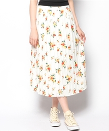 Ray BEAMS | Ray BEAMS / フラワープリント プリーツスカート(スカート)