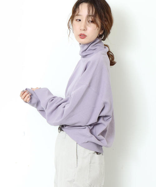 coen(コーエン)の「USAコットン裏毛タートルネックスウェット(スウェット・レディース・オフホワイト/ブラウン/ベージュ/カーキ/ライラック・FREE)」の14枚目の写真