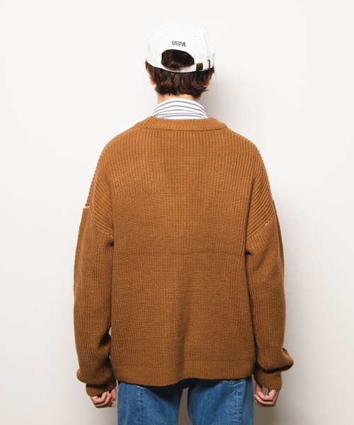 WEGO（ウィゴー）の「WEGO/カラーリンキングショートカーディガン（カーディガン/ボレロ・メンズ・ワイン/ブラック/キャメル・LARGE/MEDIUM）」の11枚目の写真