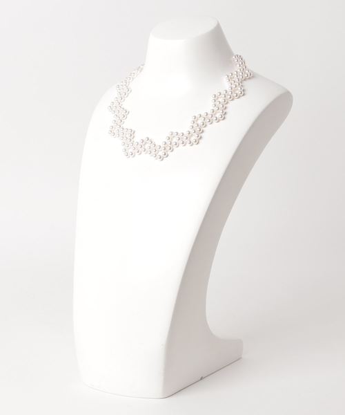 flower（フラワー）の「フローパールネックレス（ネックレス・レディース・ホワイト・FREE）」の2枚目の写真