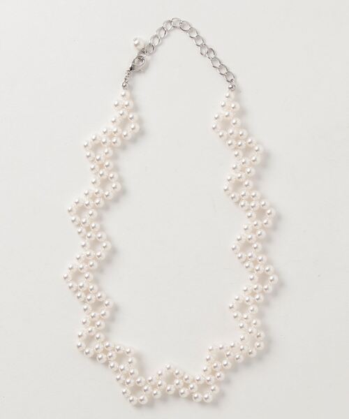 flower（フラワー）の「フローパールネックレス（ネックレス・レディース・ホワイト・FREE）」の3枚目の写真