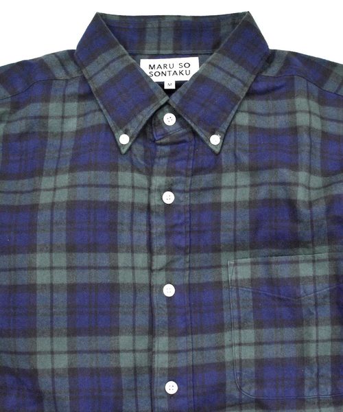 SONTAKU(ソンタク)の「【SONTAKU/ソンタク】柔らかタータンネルBDシャツ(シャツ/ブラウス・メンズ・ネイビー・MEDIUM/LARGE)」の7枚目の写真